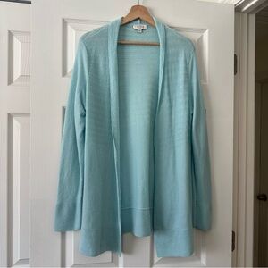 Kinross Sky Blue Open Front Cardigan
